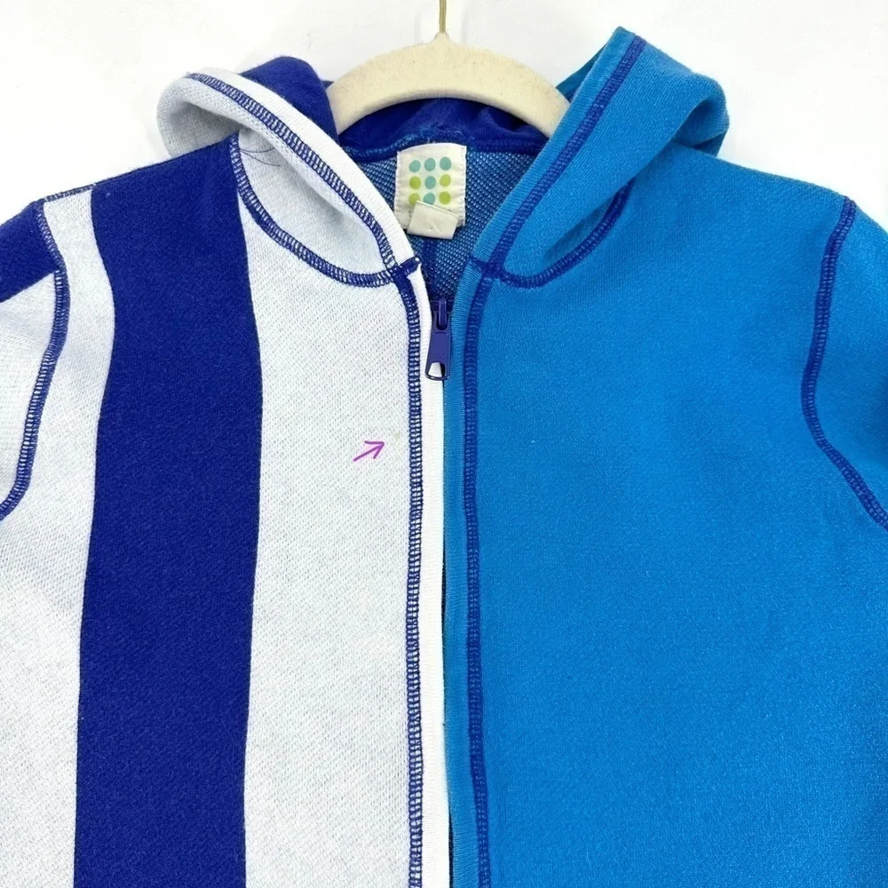 Title Nine Sweater Jacket Womens Medium Wool Blend Colorblock Full Zip Hooded